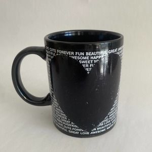 Heat Changing Vintage “I Love You” Mood Mug Color Changing Black Red Coffee Cup